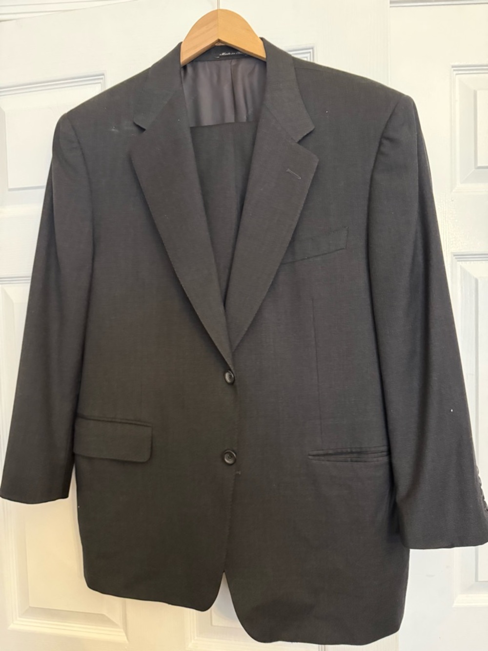 Canali Charcoal Gray Two-Button Suit Jacket